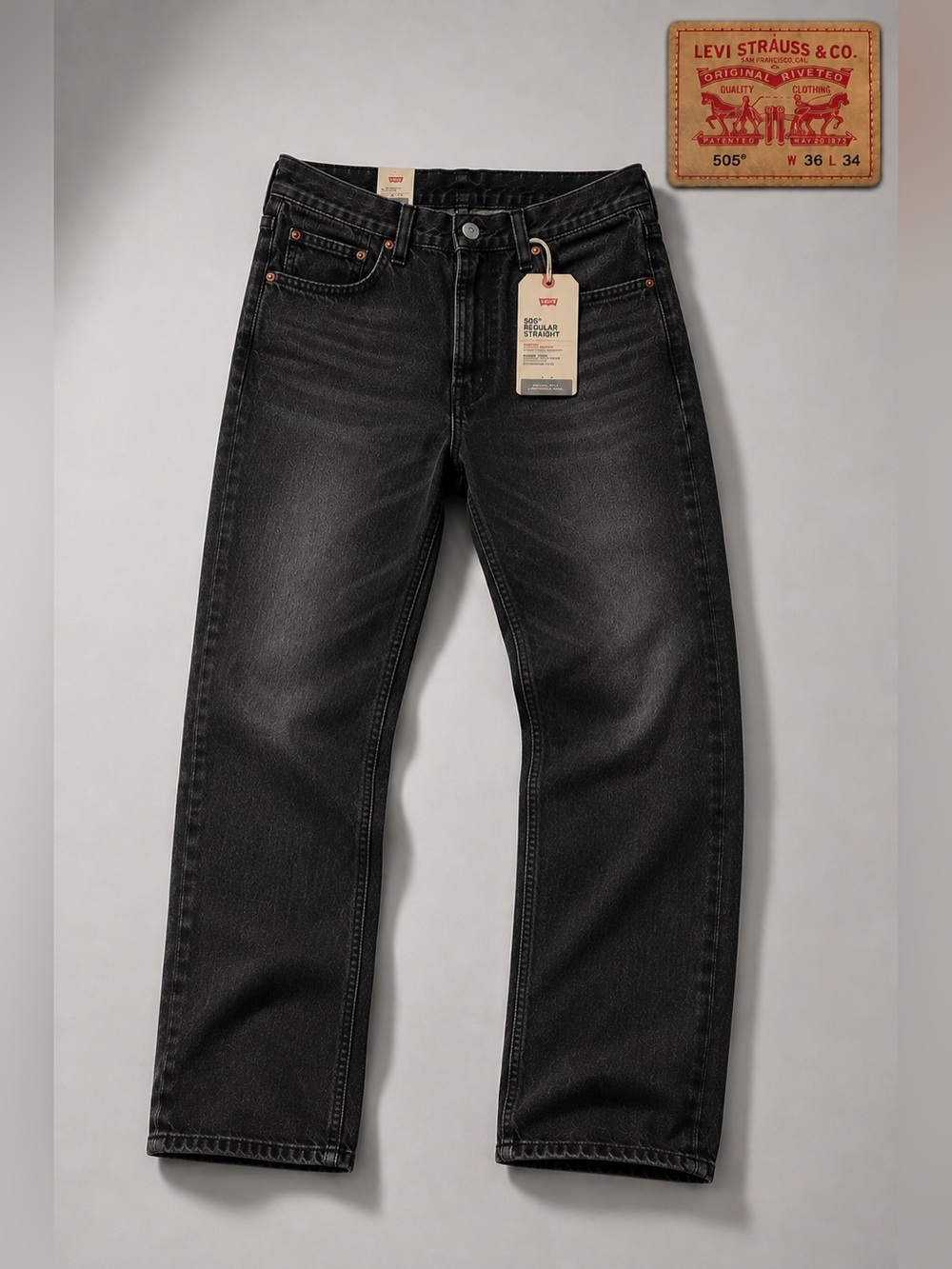 Levi’s Size 14/16  Loose Straight Jeans Black Faded Wash - Men's 36x34 - NWT!